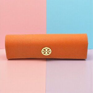 Tory Burch Saffiano Leather Sunglass Case Blood Orange